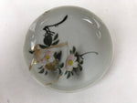 Antique Japanese Ceramic Small Plate Meimeizara Sakura Cherry Blossom Fan PY578