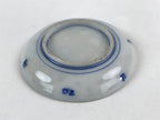 Antique Japanese Ceramic Small Plate Round White Blue Kozara PY481