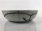 Antique Japanese Ceramic Sometsuke Bowl Chrysanthemum Blue White PY662