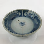 Antique Japanese Ceramic Sometsuke Bowl Chrysanthemum Blue White PY662