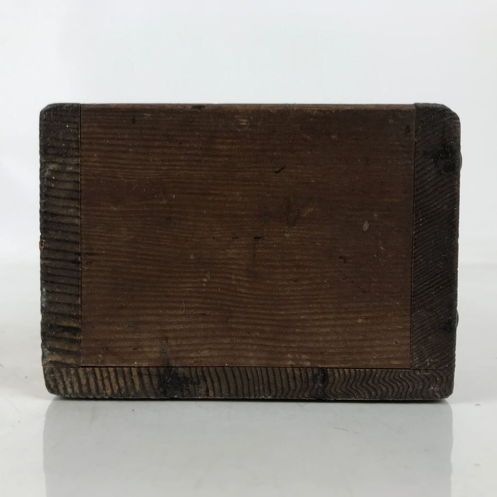 Antique Japanese Dried Bonito Wooden Box Drawer Shaver Plane Brown JK891