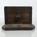 Antique Japanese Dried Bonito Wooden Box Drawer Shaver Plane Brown JK891