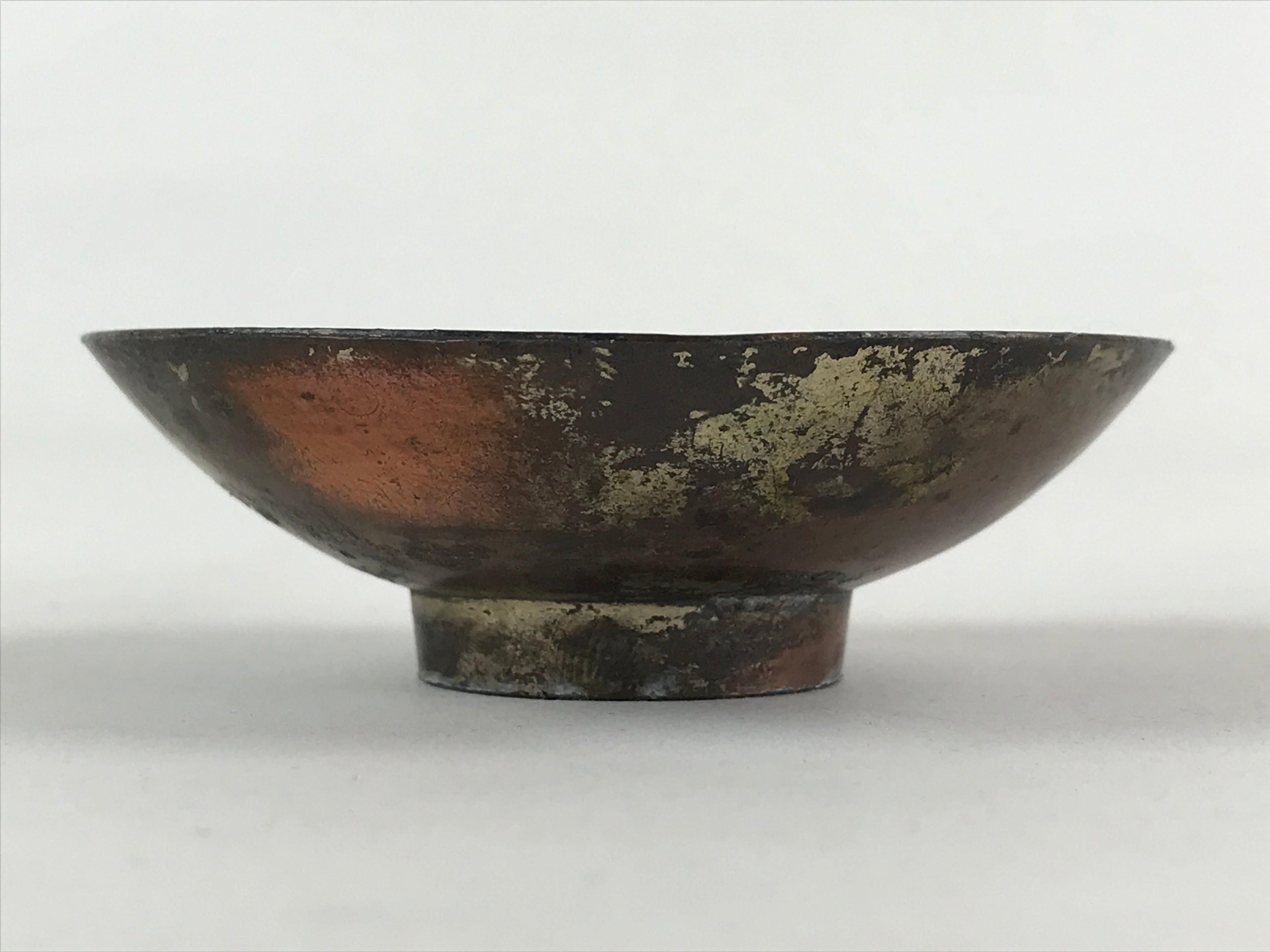 Antique Japanese Gold Plated Copper Sake Cup 1922 Peace Exhibition Tokyo Guinomi