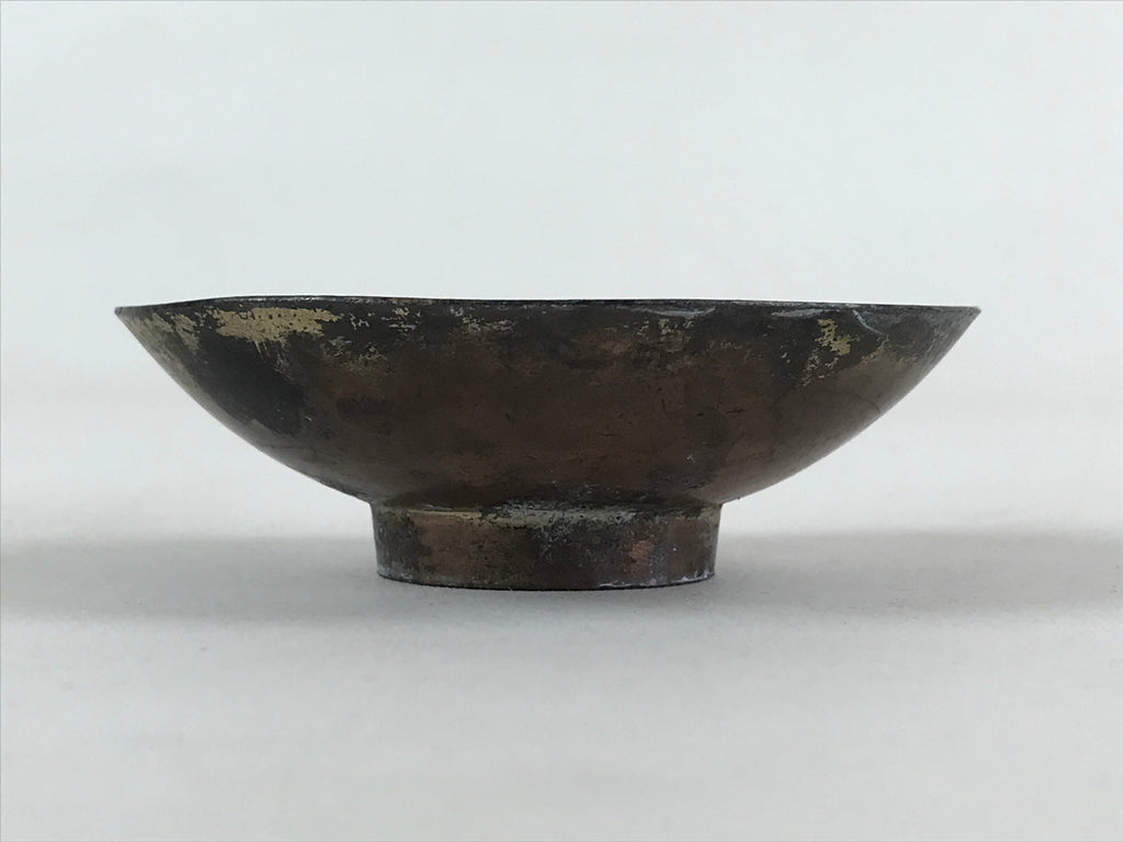 Antique Japanese Gold Plated Copper Sake Cup 1922 Peace Exhibition Tokyo Guinomi