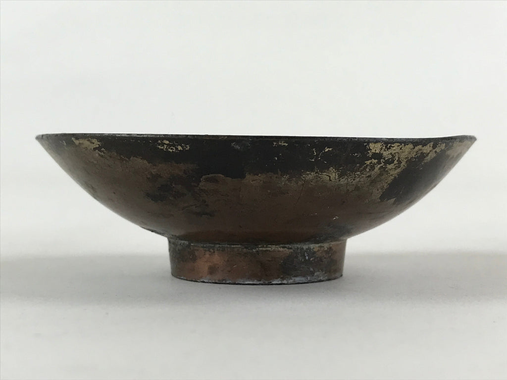 Antique Japanese Gold Plated Copper Sake Cup 1922 Peace Exhibition Tokyo Guinomi