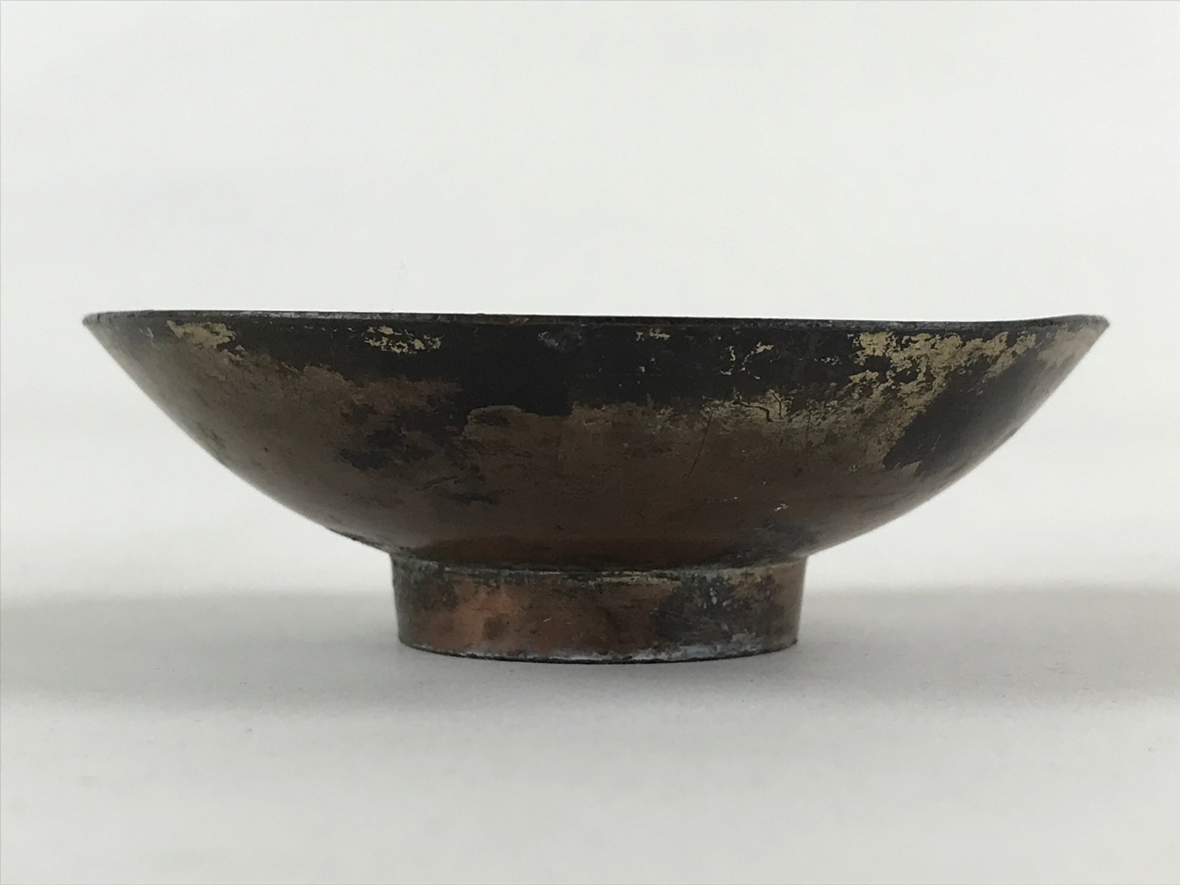 Antique Japanese Gold Plated Copper Sake Cup 1922 Peace Exhibition Tokyo Guinomi