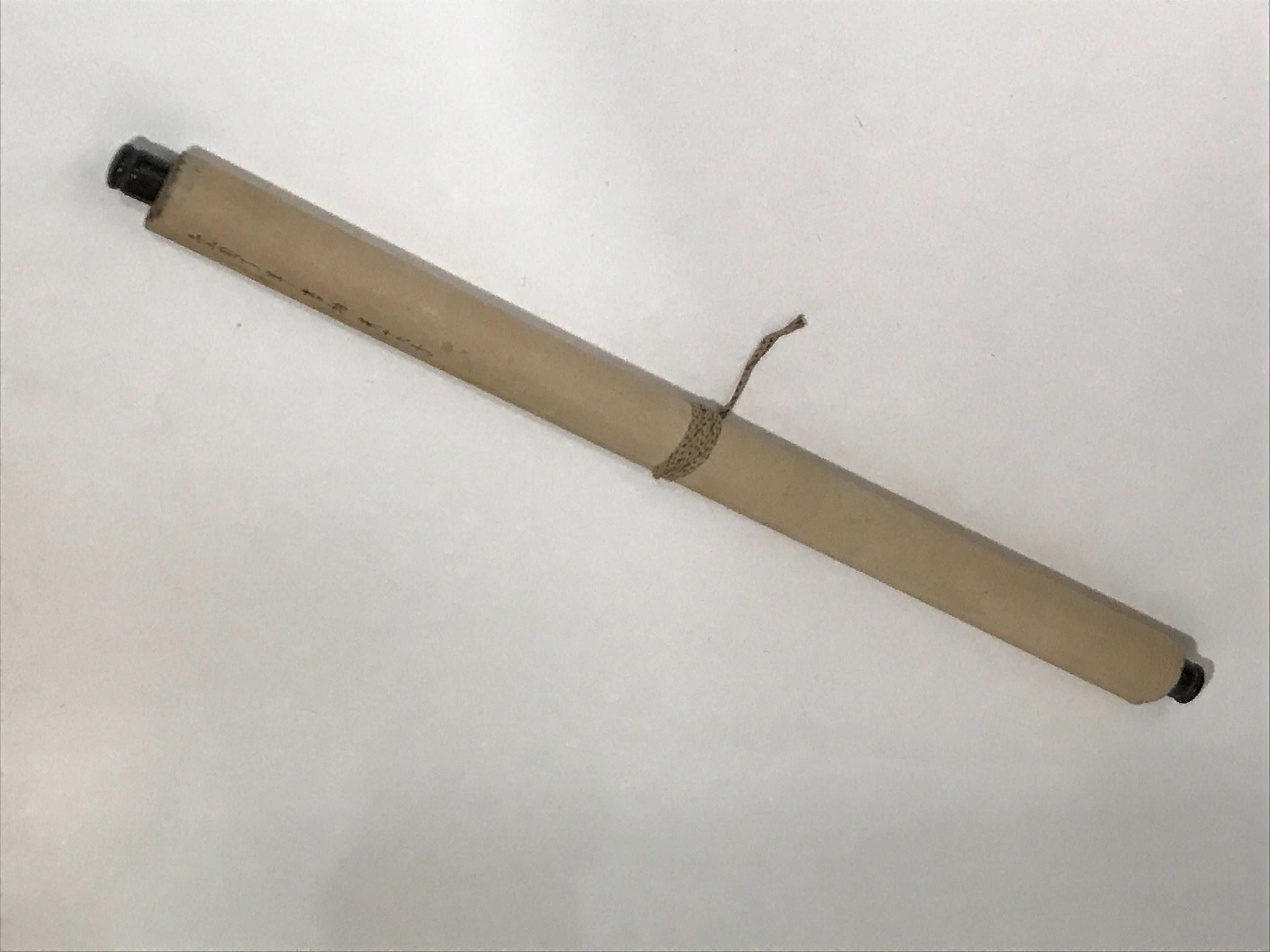 Antique Japanese Hanging Scroll C1910 Calligraphy Black White Kakejiku SC851