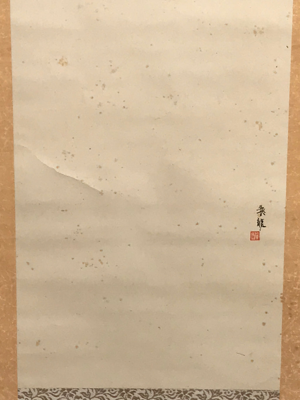 Antique Japanese Hanging Scroll Kakejiku Bird Flower Painting Kacho Color KJ186