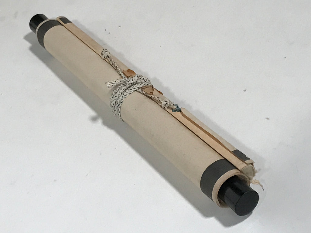 Antique Japanese Hanging Scroll Kakejiku New Year Kagamimochi Mouse Color KJ187