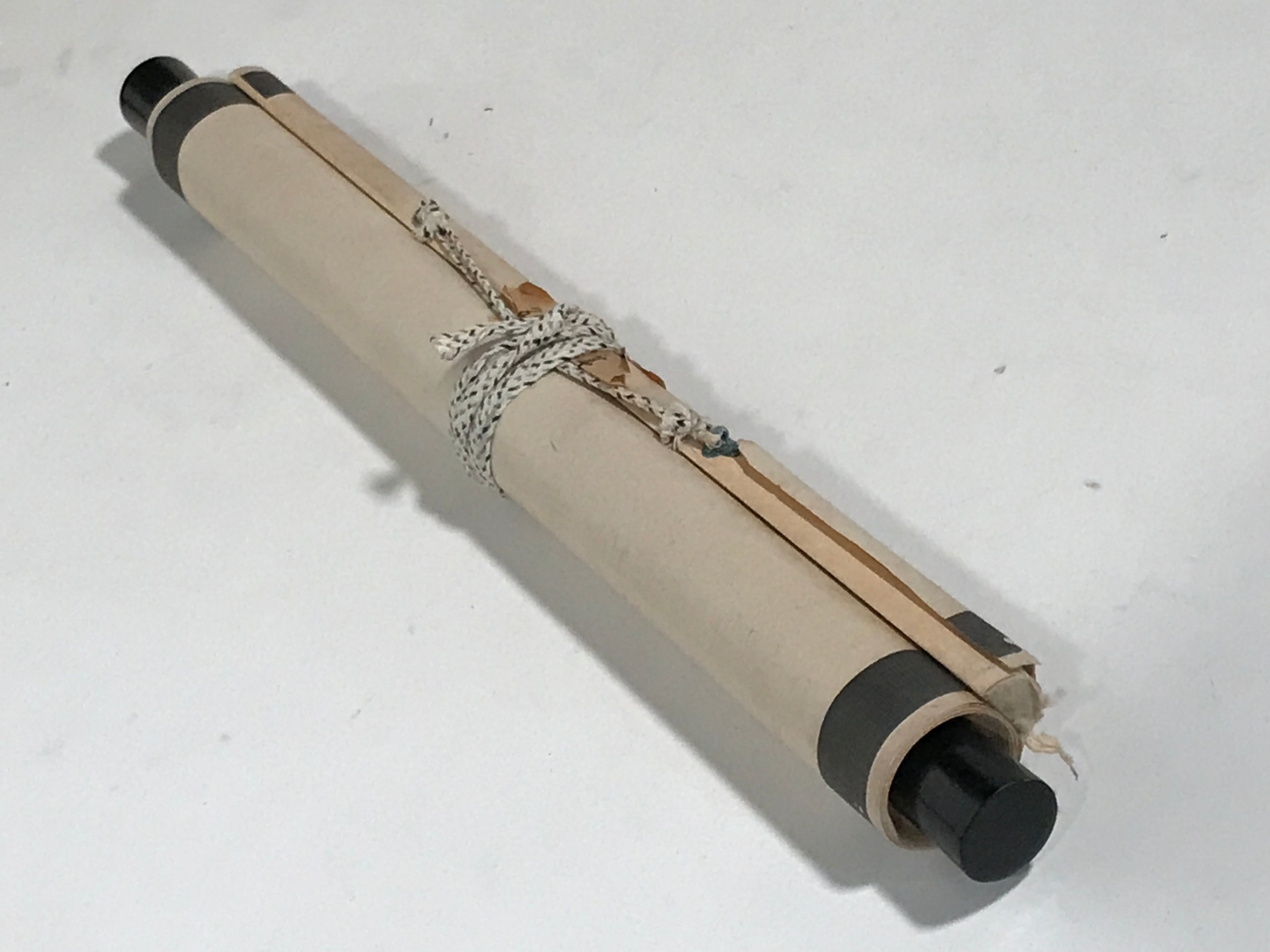 Antique Japanese Hanging Scroll Kakejiku New Year Kagamimochi Mouse Color KJ187