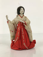 Antique Japanese Hina Doll Ningyo Court Lady Girls Day Ohinasama Silk Wood ID671