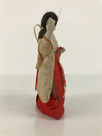 Antique Japanese Hina Doll Ningyo Court Lady Girls Day Ohinasama Silk Wood ID671