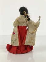 Antique Japanese Hina Doll Ningyo Court Lady Girls Day Ohinasama Silk Wood ID671