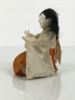 Antique Japanese Hina Doll Ningyo Court Lady Girls Day Ohinasama Silk Wood ID673