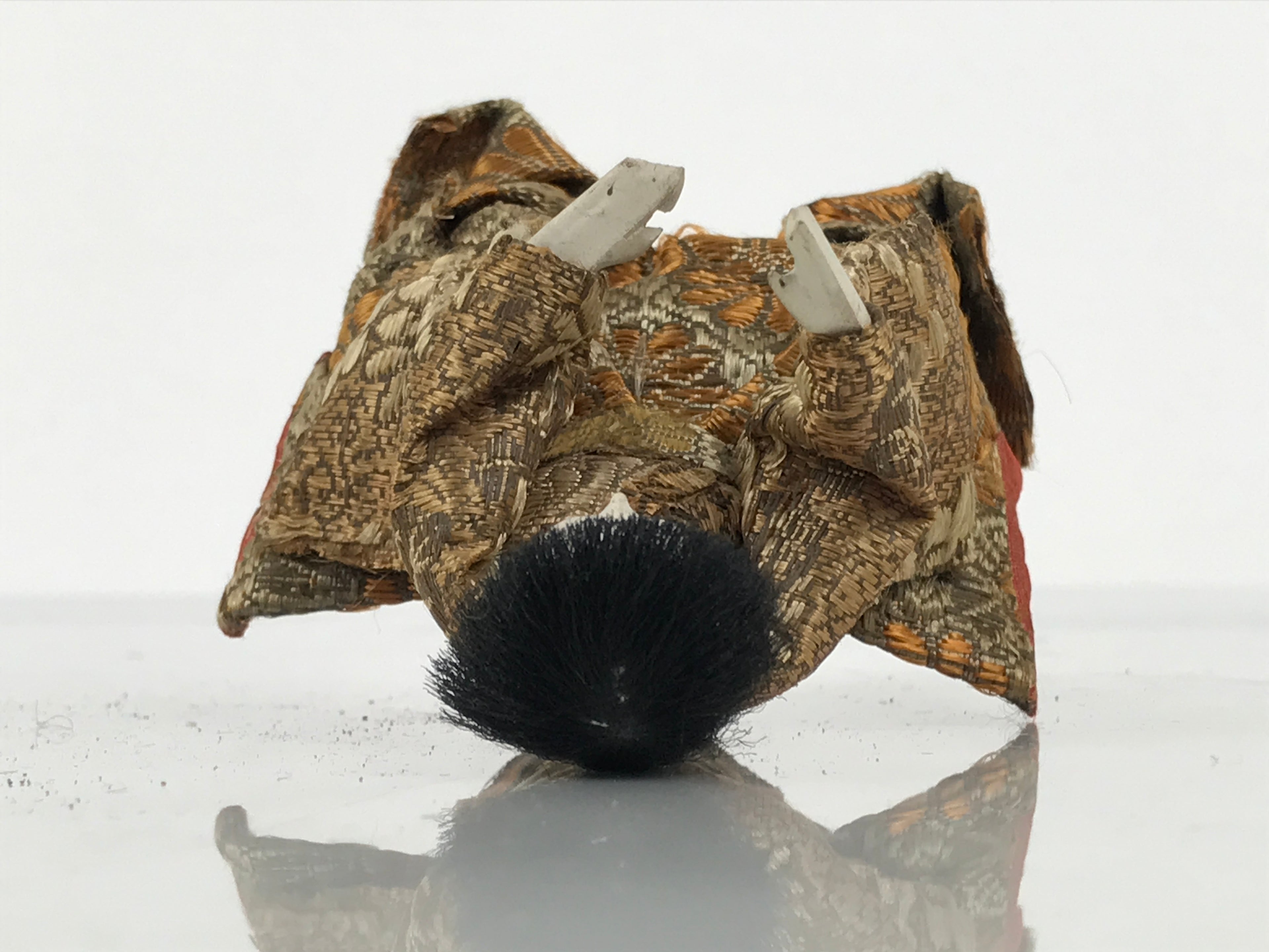 Antique Japanese Hina Doll Ningyo Court Musician Drum Girls Day Silk Wood ID665