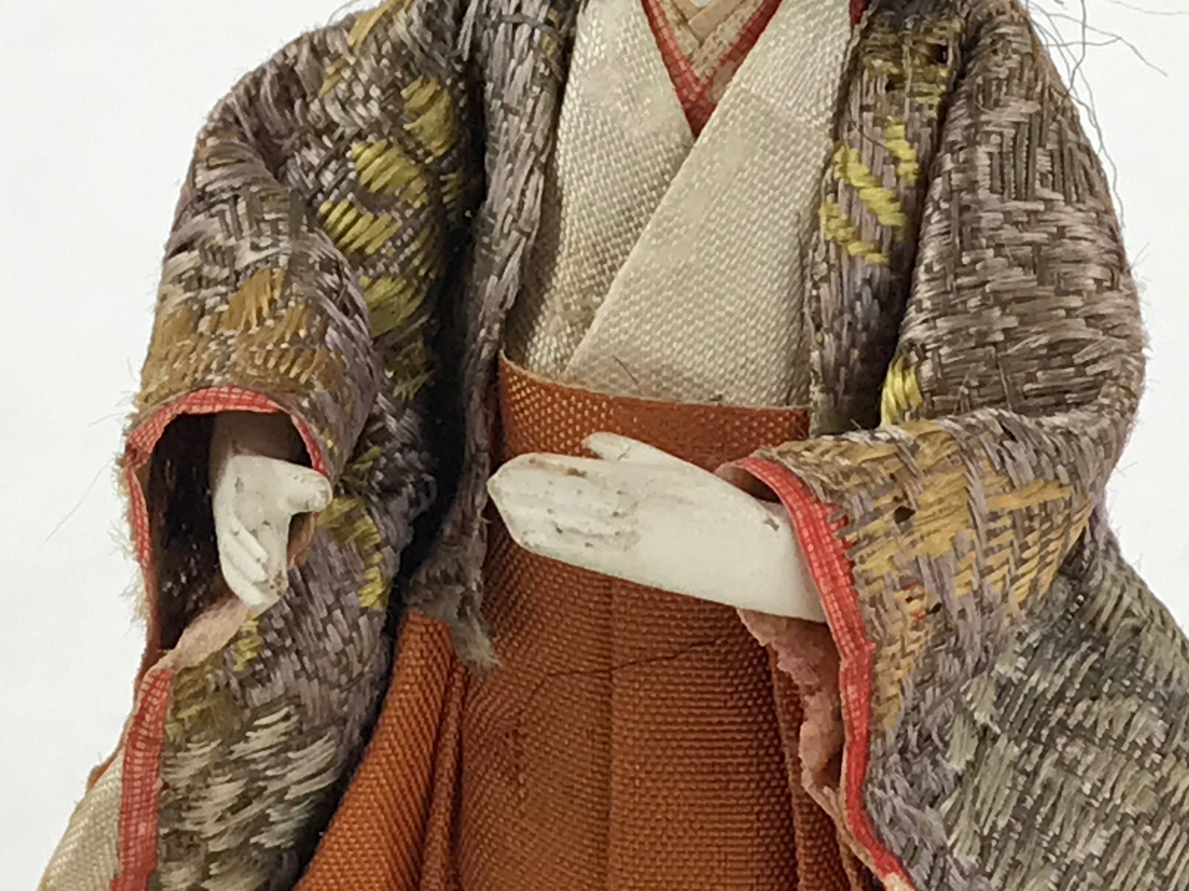 Antique Japanese Hina Doll Ningyo Girl's Day C1900 Court Lady Matsuri ID534