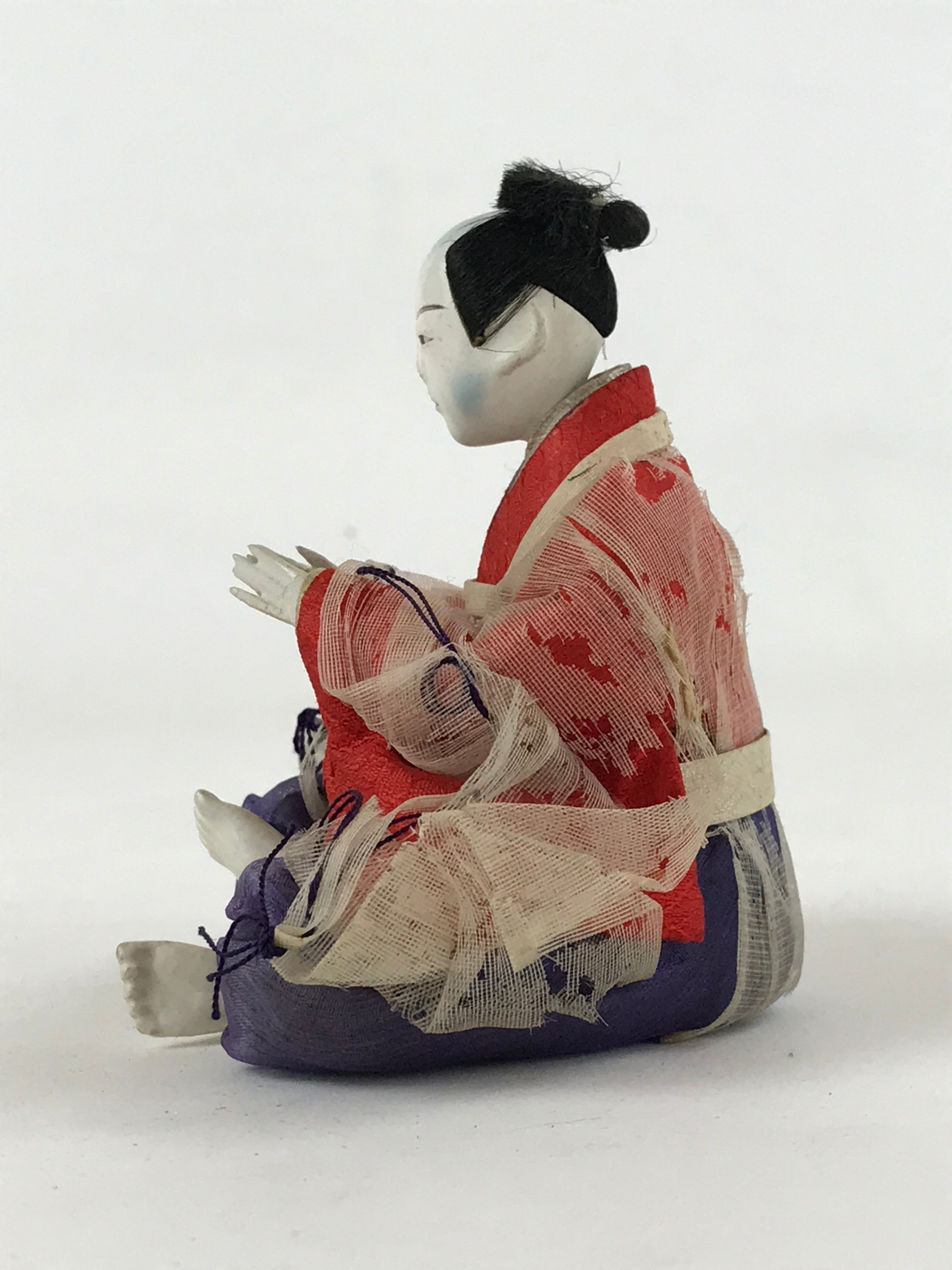 Antique Japanese Hina Doll Ningyo Girl's Day C1900 Servant Shicho Matsuri ID536