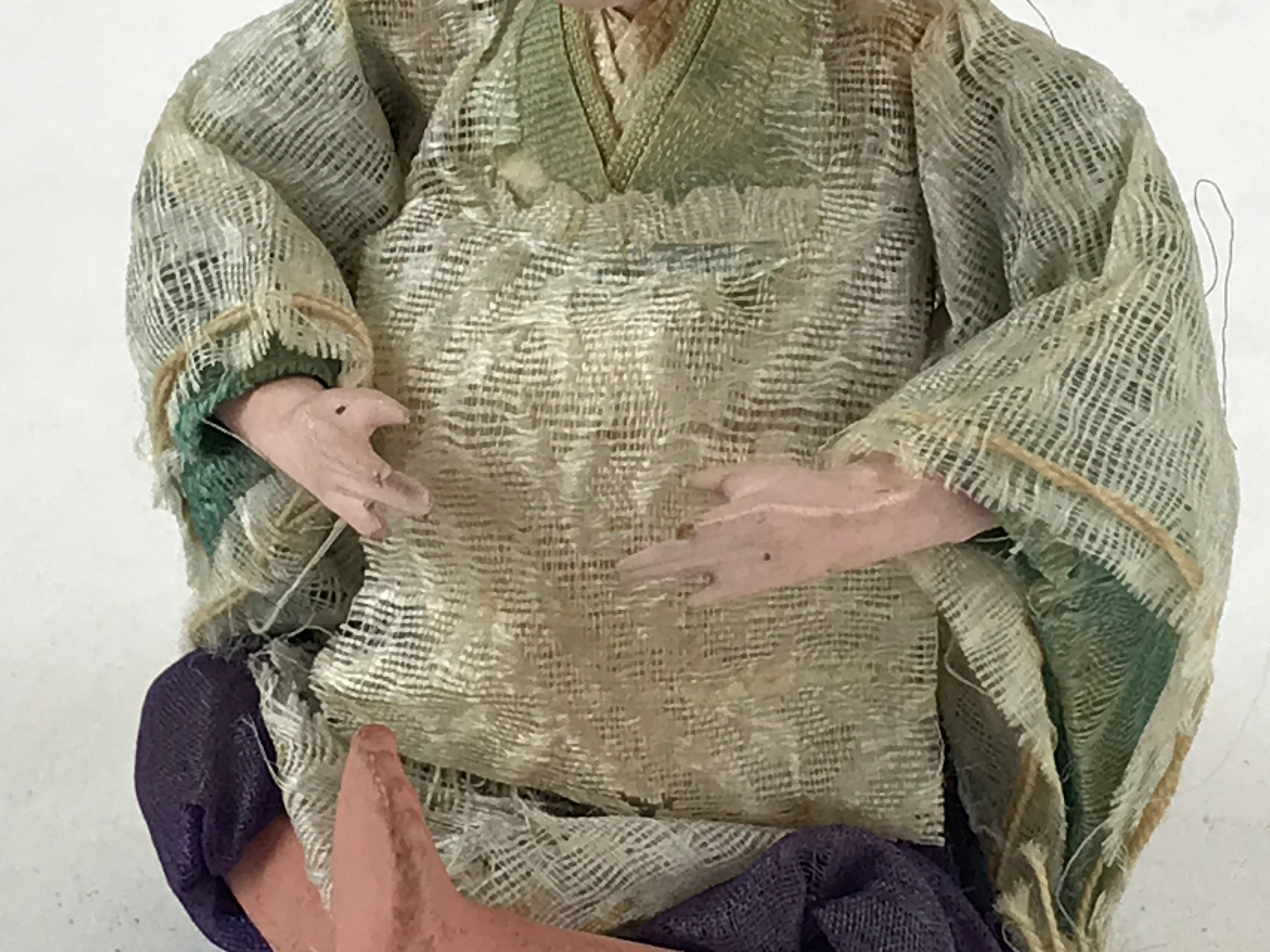 Antique Japanese Hina Doll Ningyo Girl's Day C1900 Servant Shicho Matsuri ID537