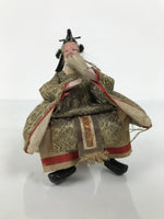 Antique Japanese Hina Doll Ningyo Old Guard Girls Day Ohinasama Silk Wood ID667