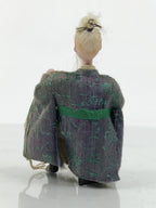 Antique Japanese Hina Doll Ningyo Old Guard Girls Day Ohinasama Silk Wood ID670
