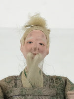 Antique Japanese Hina Doll Ningyo Old Guard Girls Day Ohinasama Silk Wood ID670