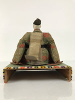 Antique Japanese Hina Doll Ningyo Prince Girl's Day Ohinasama Silk Wood ID661