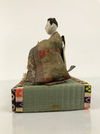Antique Japanese Hina Doll Ningyo Prince Girl's Day Ohinasama Silk Wood ID661