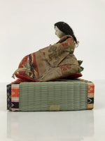 Antique Japanese Hina Doll Ningyo Princess Girl's Day Ohinasama Silk Wood ID662