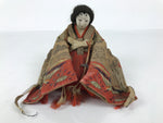 Antique Japanese Hina Doll Ningyo Princess Girl's Day Ohinasama Silk Wood ID662