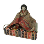Antique Japanese Hina Doll Ningyo Princess Girl's Day Ohinasama Silk Wood ID662