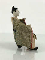 Antique Japanese Hina Doll Ningyo Young Guard Girls Day Ohinasama Silk ID668