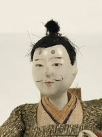 Antique Japanese Hina Doll Ningyo Young Guard Girls Day Ohinasama Silk ID668