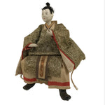 Antique Japanese Hina Doll Ningyo Young Guard Girls Day Ohinasama Silk ID668
