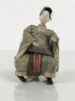 Antique Japanese Hina Doll Ningyo Young Guard Girls Day Ohinasama Silk ID669