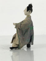 Antique Japanese Hina Doll Ningyo Young Guard Girls Day Ohinasama Silk ID669