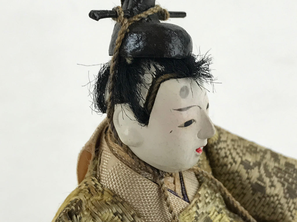 Antique Japanese Hina Doll Nyngo Girl's Day Prince Ohinasama Matsuri Green ID525