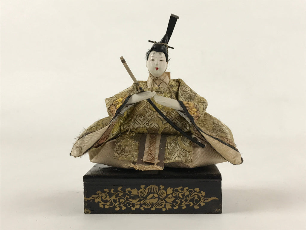 Antique Japanese Hina Doll Nyngo Girl's Day Prince Ohinasama Matsuri Green ID525