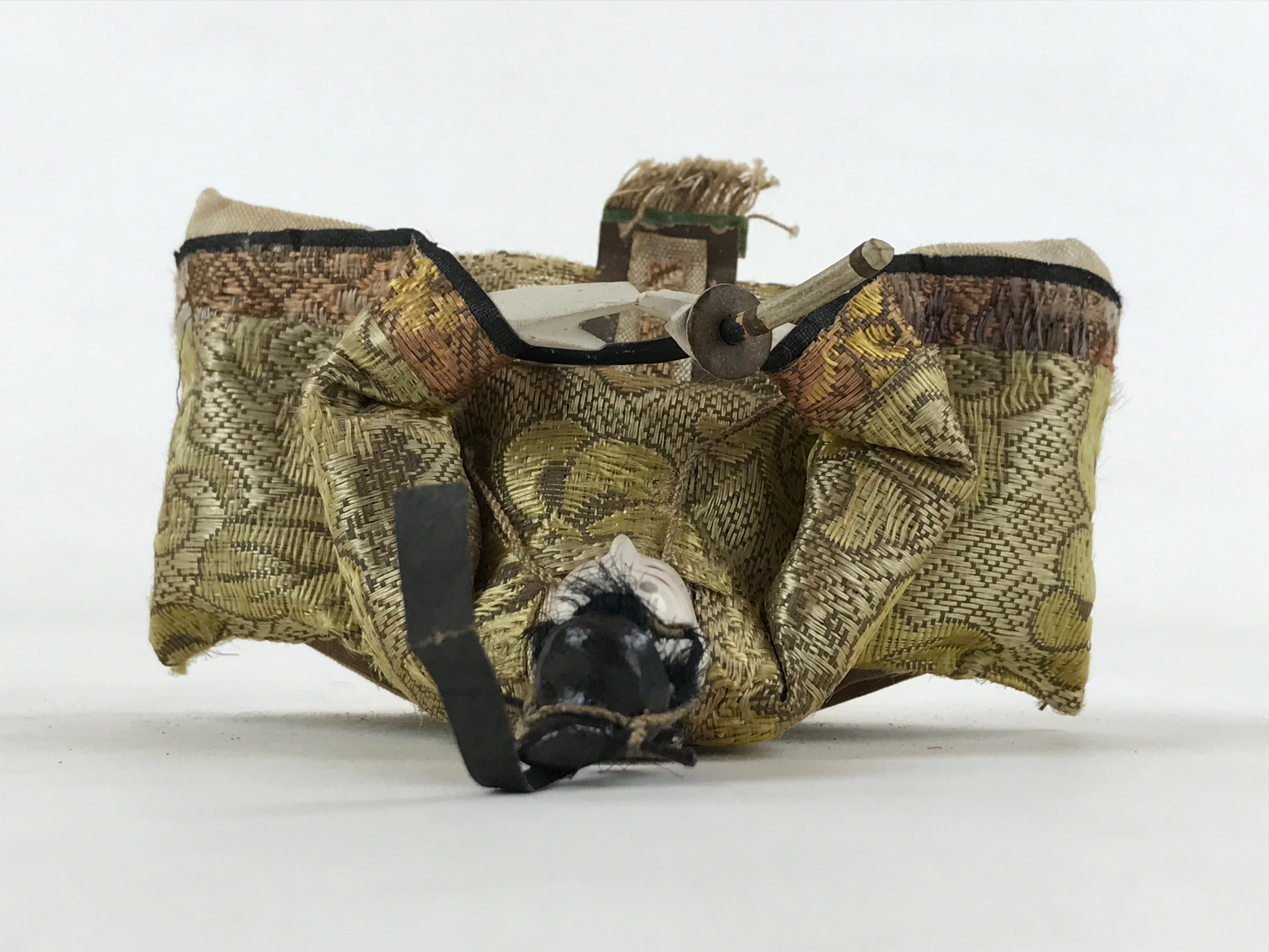 Antique Japanese Hina Doll Nyngo Girl's Day Prince Ohinasama Matsuri Green ID525
