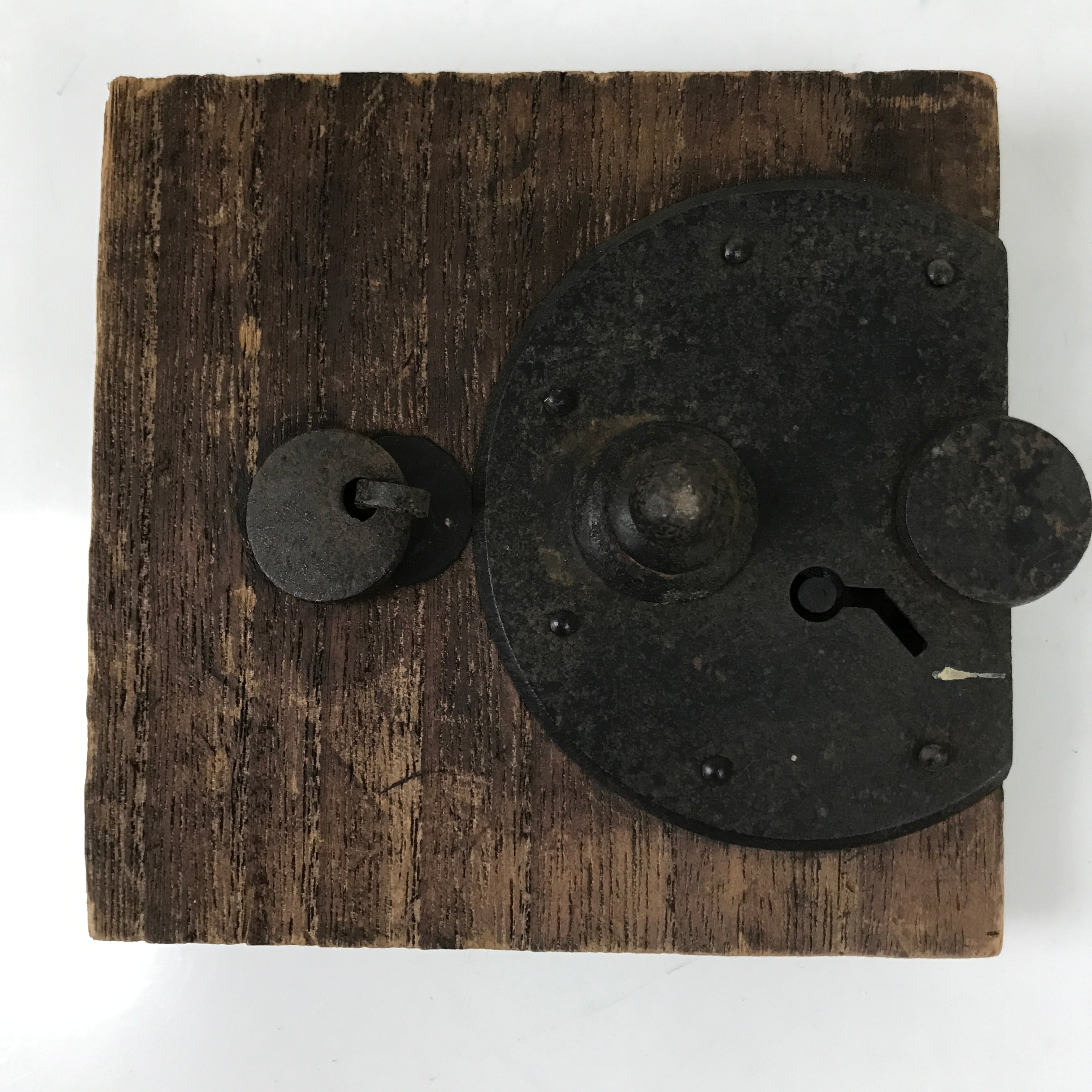 Antique Japanese Iron Metal Tansu Chest Drawer Lock Furniture Hardware JK840