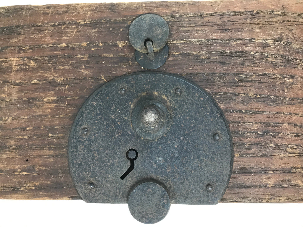 Antique Japanese Iron Metal Tansu Chest Drawer Lock Furniture Hardware JK841