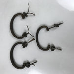 Antique Japanese Iron Tansu Chest Handle Drawer Furniture Hardware 3pc JK828