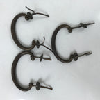 Antique Japanese Iron Tansu Chest Handle Drawer Furniture Hardware 3pc JK828