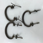 Antique Japanese Iron Tansu Chest Handle Drawer Furniture Hardware 3pc JK828