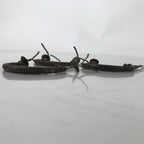 Antique Japanese Iron Tansu Chest Handle Drawer Furniture Hardware 3pc JK828