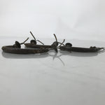 Antique Japanese Iron Tansu Chest Handle Drawer Furniture Hardware 3pc JK828