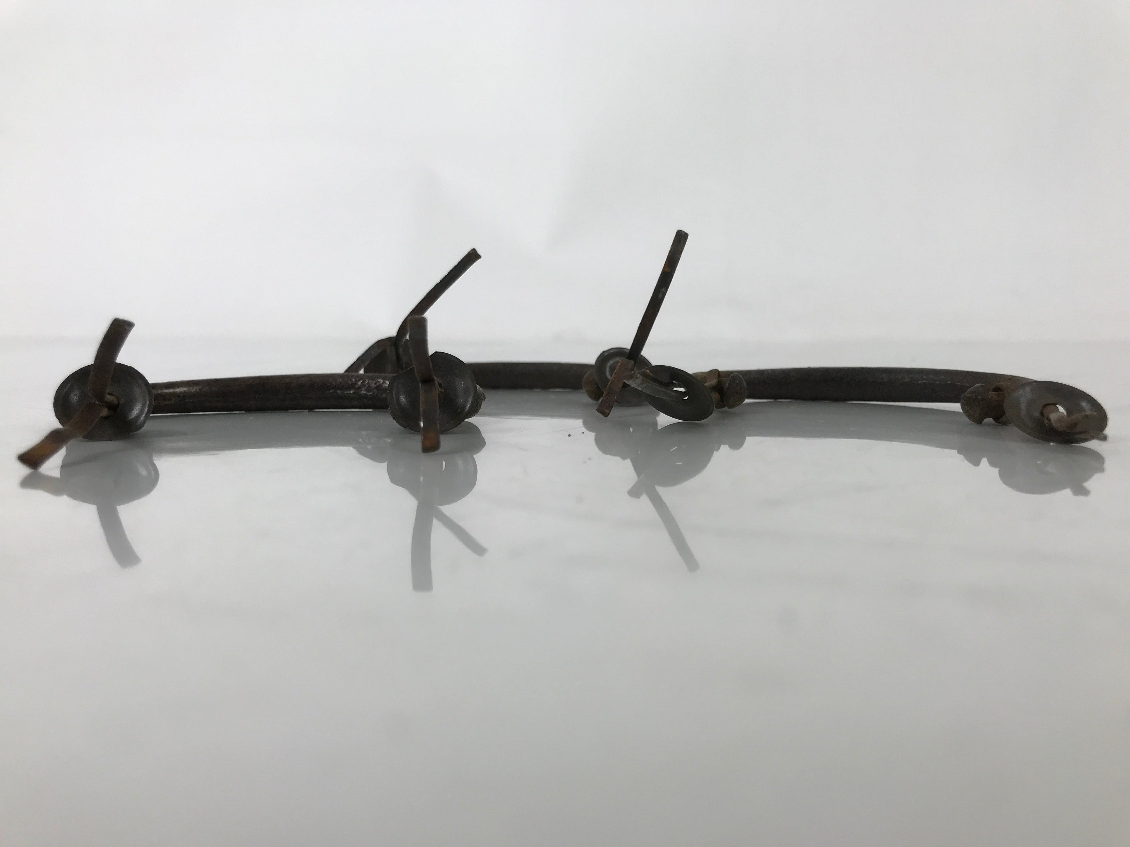 Antique Japanese Iron Tansu Chest Handle Drawer Furniture Hardware 3pc JK828
