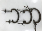Antique Japanese Iron Tansu Chest Handle Drawer Furniture Hardware 3pc JK828