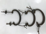 Antique Japanese Iron Tansu Chest Handle Drawer Furniture Hardware 3pc JK828