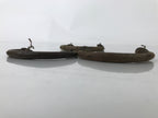 Antique Japanese Iron Tansu Chest Handle Drawer Furniture Hardware 3pc JK831