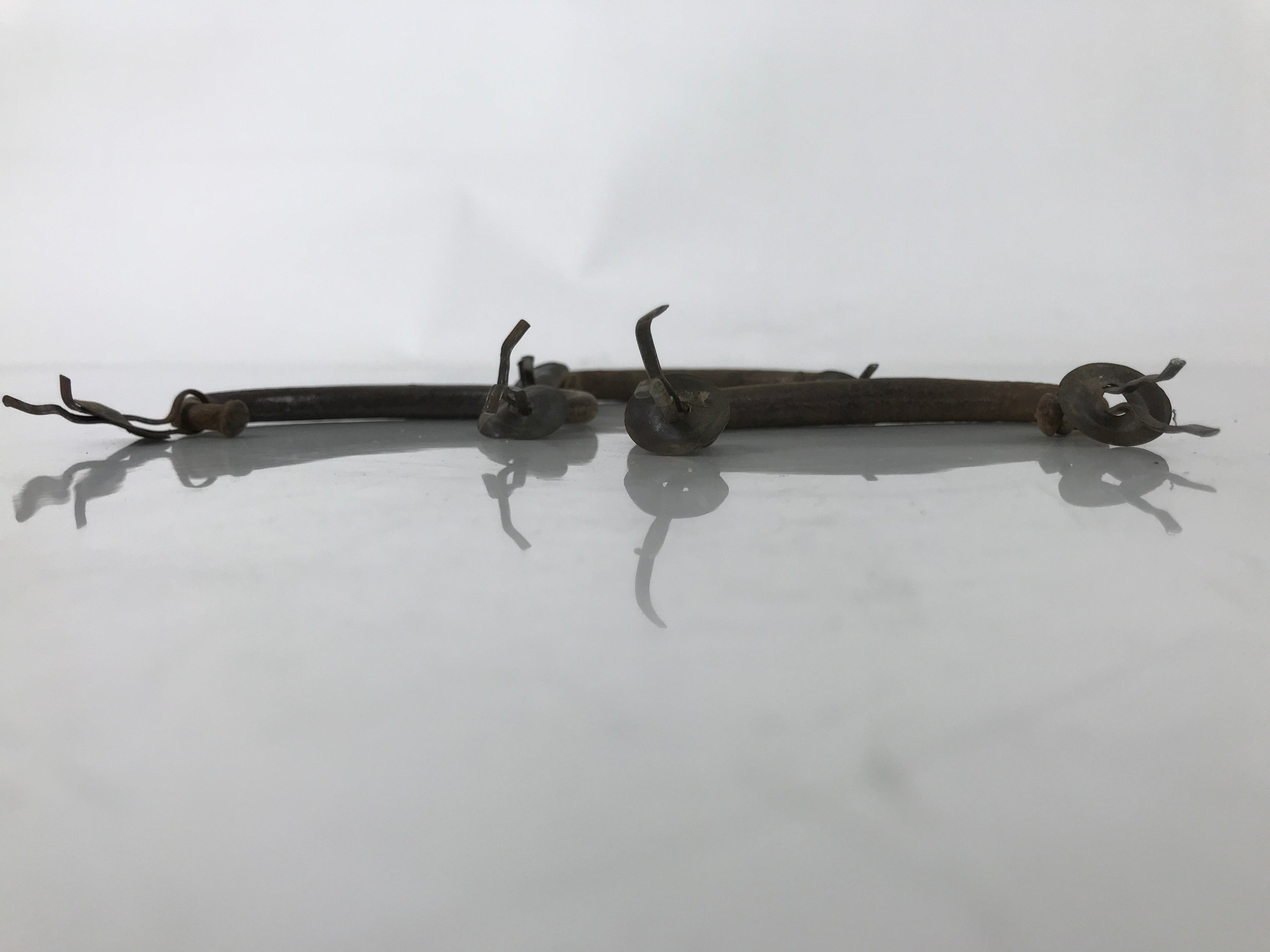 Antique Japanese Iron Tansu Chest Handle Drawer Furniture Hardware 3pc JK831